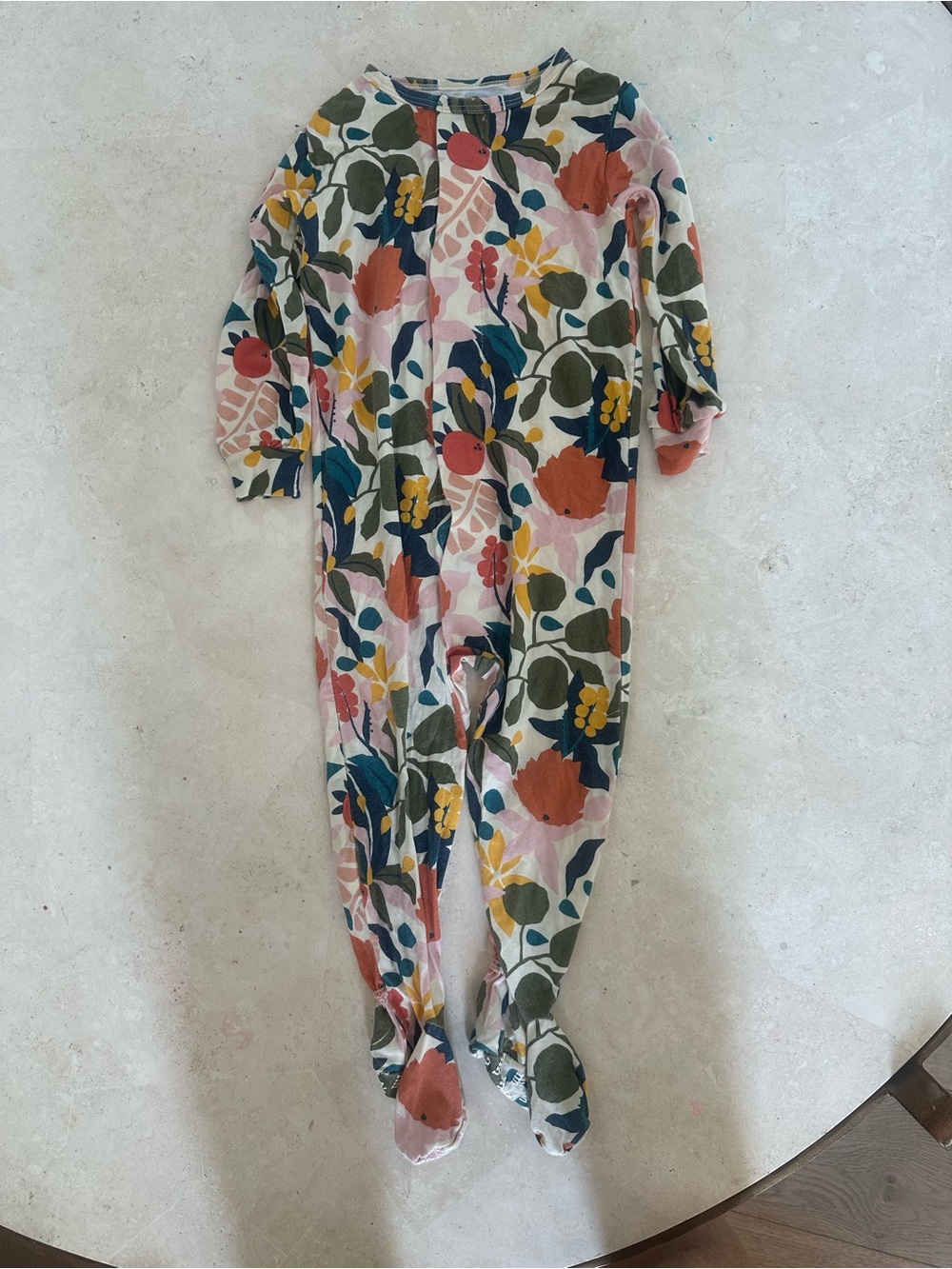 Magnetic me Floral Print One-Piece Footed Sleeper - Multi-Color